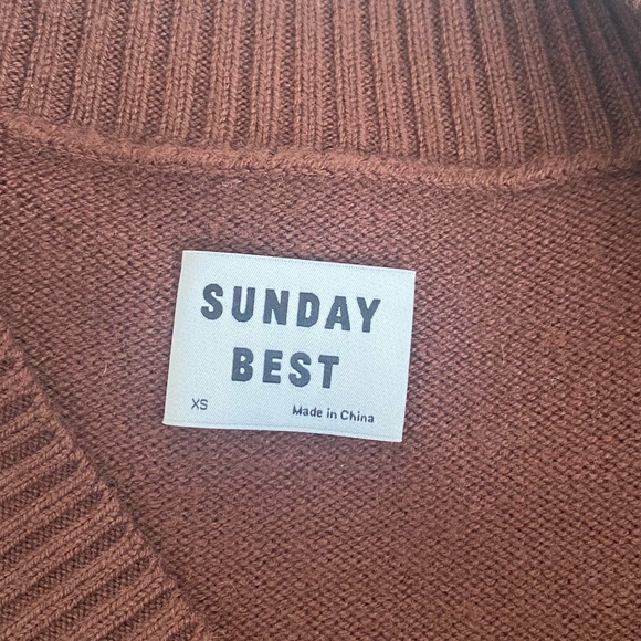 sunday best brown sweater vest - Picture 2 of 2